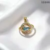 Pingente Único Exquisito Versátil Cobre Micro-Incrustado Zircônia Planeta Pingente Novo Design Colar Acessório Feito à Mão