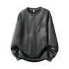 Sudadera Gruesa Oversize de Moda con Forro de Polar para Hombre Otoño e Invierno Estilo Americano High Street Estampado de Letras Marca de Moda Holgada Talla Extra