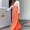 FD1110 spot 2023 outono transfronteiriço novo temperamento de moda feminina europeia e americana calças plissadas de perna longa e larga