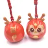 Amuletos Personales del Año del Dragón Zodiacal Colgante de Bendición Ascendente con Cabeza de Dragón Campana de Cobre Puro de Dragón
