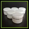 Botella de mascarilla para dormir de 100g Botella de crema PP Cilíndrica plateada Caja cosmética plateada Caja de ungüento blanca 100ml