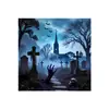 Banner de Porta de Garagem Halloween Amazon Transfronteiriço Decoração de Festa de Halloween Tecido de Fundo Atmosfera Tapeçaria