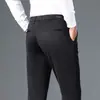 Primavera 2026 Lana Seda Regular Mediana Espesor Casual de Negocios Pantalones de Vestir para Hombre Pantalones Formales Pantalones Elásticos para Hombre