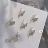 Qiansi Mengdie Acessórios de Nail Art em Liga Metálica Popular entre Celebridades da Internet Borboleta Tridimensional de Zircônio Camada Dupla Pérola Marquise Diamante para Nail Art
