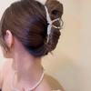 Clipe de garra de orelha de trigo requintado Cabeça elegante feminina para trás Clipe de tubarão antigo de alta qualidade Hairpin Headwear Elegante grampo de cabelo