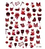 Pegatinas Calcomanías para Uñas Portátiles Panda Mariquita de Siete Estrellas Tortuguita Colección Linda Cuadrícula Completa Linda Pegatinas para Uñas DIY