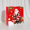 Bolsa de Regalo Navideña No Tejida Transfronteriza Bolsa Tote Creativa de Papá Noel Bolsa para Manzanas Navideñas Bolsa de Regalo Impermeable