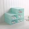 Caja de zapatos de plástico apilable para hombres y mujeres, caja de almacenamiento de zapatos de plástico con cajón abatible, caja de zapatos