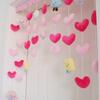 Cortina colgante de nube con forma de corazón para niña, estilo Ins, para habitación infantil, decoración de partición, sin perforaciones, adornos colgantes para puerta.