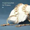 Accesorios de moda transfronterizos europeos y americanos, cadena de cintura circular metálica de moda para mujer, cadena corporal de cintura versátil y única, venta al por mayor desde el fabricante