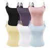 Top esportivo estilo girl poderosa de três botões com bojo para mulheres, novo estilo de verão, corte justo, que valoriza a silhueta, para usar em camadas ou sozinho