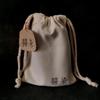 Pacote de Pano de Algodão Puro Cor Natural Antigo Bolso Bolsa DIY Feita à Mão Lona de Algodão Bambu Bolsa de Tecido de Linho Impressão