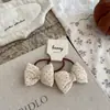 Nuevo Lazo Floral a Cuadros de Invierno para el Pelo Color Café Arroz Banda Elástica Alta para el Pelo Accesorios para el Cabello de Niñas