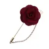 Boda coreana padrino dama de honor accesorios ramillete tela cadena de borla larga broche de rosa hombres fabricantes venta al por mayor