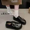 Nueva colección de principios de otoño de 2026: Mocasines de plataforma de cuero genuino para mujer, zapatos pequeños de cuero negros, zapatos Mary Jane, zapatos de vestir versátiles