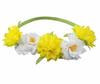 Faixa de cabelo elástica de simulação de tema transfronteiriço com flores para noivas, feriado externo, faixa de cabeça de tecido