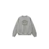 Sudadera de manga larga con cuello redondo, estilo retro americano, para mujer de talla grande, sin capucha, nuevo estilo de principios de otoño, top holgado y favorecedor para mujer de talla grande