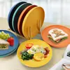 Bandeja de Plástico Transfronteriza de Paja de Trigo 23cm20 25 Bandeja para Uso Doméstico Venta al por Mayor Restaurante Bandeja para Preparación de Alimentos Bandeja de Disco para Empanadillas