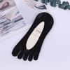 Calcetines Planos de Cinco Dedos para Barco para Mujer, Verano, Boca Baja, Casual, para Baile, Yoga, Calcetines con Dedos, Antideslizantes, con Calcetines de Barco para el Cabello