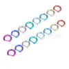 Aretes de Titanio F136 Aleación G23 de Aguja Recta Forma de D Tachuelas para Lóbulo de la Oreja Anillo Liso para Nariz Labio Puños para Oreja Piercing Geométricos