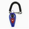 Nuevo Clicker de Entrenamiento para Mascotas de Doble Color, Clicker + Silbato Dos en Uno, Silbato de Entrenamiento para Perros, Clicker de Doble Color con Correa Larga para la Muñeca