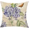 Fronha de Almofada Floral com Pássaros Cross-Border Jit Spring para Sala de Estar Interna, Sofá, Escritório, Almofada Lombar, Venda por Atacado