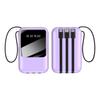Power Bank Transfronterizo Nuevo Mini con Cable Integrado 20000 mAh Gran Capacidad Correa de Mano Luz LED Pantalla Digital Fuente de Alimentación Móvil