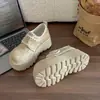 Zapatos Birkenstock retro de suela gruesa para aumentar la altura, cobertura total para mujer, nuevo estilo de otoño 2026, versátiles con faldas, mocasines de velcro