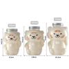 Garrafa de Milk Tea com Formato Serigrafado PET Descartável Garrafa Cartoon Tigre da Sorte 500ml Garrafa Plástica para Suco e Bebidas Garrafa Vazia
