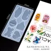 Molde de Pingente Molde de Etiqueta Osso de Cachorro Material para Artesanato DIY Cristal Epóxi com Furo Etiqueta para Pendurar Chaveiro Silicone