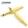 Cabo de Áudio Mono Grande de Núcleo Duplo Banhado a Ouro 6,35mm Cabeça de Soldagem para Microfone Plugue para Microfone de Transmissão ao Vivo de Guitarra Cabo de Áudio