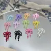 Colgante de Lazo Hueco Pintado Curvo para Joyería DIY Correa Flotante Cadena de Teléfono Collar Accesorios para Pendientes