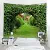 Quarto de dormir nórdico fresco, cabeceira, tecido de fundo com flor 3D, ins, tecido de pendurar curativo, tapeçaria de decoração de parede