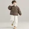 Capa interior ligera de plumón para niños, nueva colección otoño/invierno 2026, chaqueta corta de plumón unisex para niños, capa interior de manga larga para bebés
