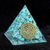2133-5cm Pirâmide de Pedrinhas de Malaquita Natural Acessórios para Casa Enfeites de Mesa Artesanato com Cola de Resina