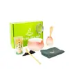 Juego de Té Matcha Rústico Estilo Japonés con Pintura de Paisaje, Tazón de Matcha con Pico, Batidor de Té de Cerámica, Juego de 8 Piezas en Caja de Regalo para Envío Transfronterizo