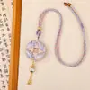 Collar de Joyería Brocado de Canción: """El Aura Morada Viene del Este" - Colgante de Collar Morado Estilo Antiguo para Atuendos Hanfu"""