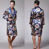 Yaoting Amazon Ropa Portátil de Seda Hielo Seda Hielo Pijama para Hombre Bata de Manga Larga Ropa para el Hogar Venta al por Mayor Wp032