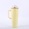 Taza de Coche Transfronteriza de 40 oz con Asa, Taza Aislada al Vacío de Doble Capa de Acero Inoxidable 304, Taza de Hielo para Mantener Frío Montada en el Coche