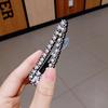 Pinza de borde de red para el pelo Pinza de pelo de perla para mujer al por mayor Rectangular Triángulo con clip para el pelo de flequillo de diamante Accesorios para el pelo de 2 yuanes