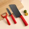 Cuchillo de Cocina Antióxido Recubierto Cuchillo Doméstico para Frutas Acero Inoxidable Rallador de Melón Juego de Cuchillos de Cocina Pelador Cortador Cortador de Carne