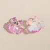 Veneer de Resina Transparente con Dibujo de Estrella Degradada, Cuentas con Agujero Pasante, Cuentas Sueltas, Accesorios para Joyería DIY, Lote al Por Mayor
