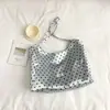Bolsa de Ombro Fashion Shuai Mijia Estilo Coreano com Bolinhas 2026 Nova Bolsa Tote Casual de Grande Capacidade com Cordão Preguiçoso para Meninas