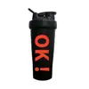 Vaso mezclador de proteína de 600 ml, vaso para batidos, botella deportiva portátil para fitness, vaso de plástico con logo, suministro directo de fábrica