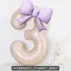 Globo con Número 1 de Lazo de Cumpleaños Decoración de Escena para Fiesta de Niña de Un Año Arreglo Atmósfera de Diosa Accesorios para Fotos