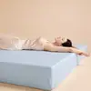 Sábana Bajera 100% Algodón de Fibra Larga Alta Densidad Alta Densidad Funda de Sábana Bajera Pieza Única 50s Doble Hilo Algodón Puro Cubre Cama para Mujeres Empaque en Caja de Regalo