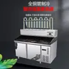Mesa Operatória Refrigerada Ar-condicionado Pizza Salada Chá de Leite Armário de Conservação Fresca Frutas Pesca Geladeira Pizza Pulverização Bancada Comercial