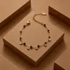 Pulsera de Piedra Natural Personalizada de Verano Europea y Americana Transfronteriza para Mujer, Diseño de Cuentas, Joyería Dulce y Sencilla de Acero de Titanio que No se Desvanece