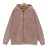 Venta Directa de Fábrica Sudadera Casual Deportiva para Exteriores con Bucle Grande Copo de Nieve 400g Peso Pesado Lavada Vintage con Cremallera