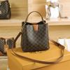 Bolsa Saco de Couro Genuíno de Hong Kong para Mulheres 2025 Nova Moda Feminina Versátil de Ombro Único Transversal Bolsa Pequena